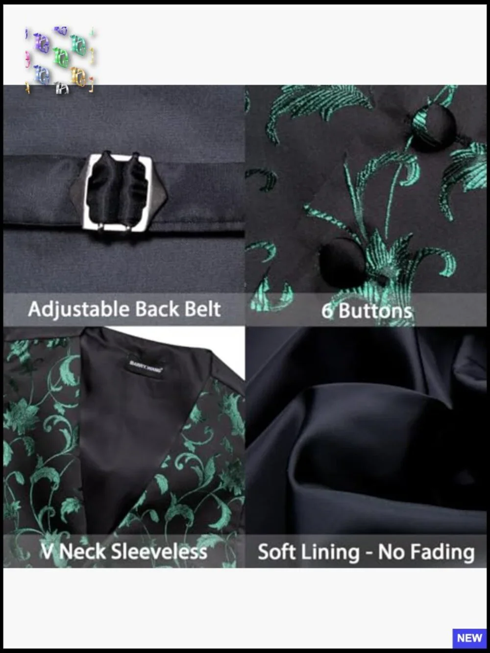 Silk Jacquard Waistcoat Set Formal Leisure Classic Elegant 5 Piece